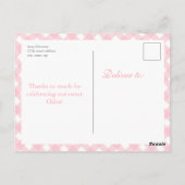 Beary First Teddybeer Verjaardagsfeestje Dank je Briefkaart (Achterkant)