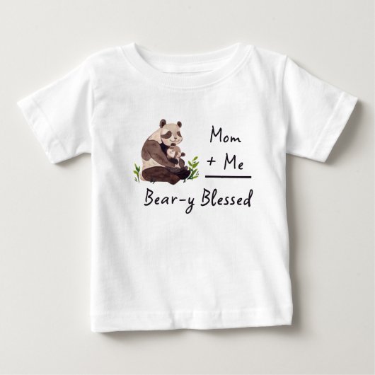 Beary Geblesseerd Panda Baby Shirt | Bijpassend Ca (Voorkant)