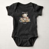 Beary Geliefde Teddybeer Persoonlijke Pasgeborene Romper (Voorkant)