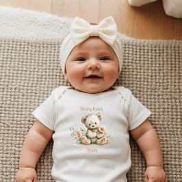 Beary Geliefde Teddybeer Persoonlijke Pasgeborene Romper