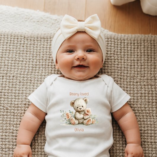 Beary Geliefde Teddybeer Persoonlijke Pasgeborene Romper