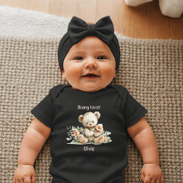 Beary Geliefde Teddybeer Persoonlijke Pasgeborene Romper