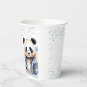 Beary Geweldige Boys Waterverf Panda Verjaardag Papieren Bekers (Links)
