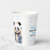 Beary Geweldige Boys Waterverf Panda Verjaardag Papieren Bekers (Rechts)