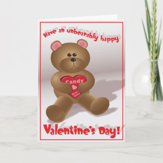 Beary Goed Valentijn - Wenskaart Feestdagen Kaart (Voorkant)