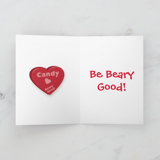 Beary Goed Valentijn - Wenskaart Feestdagen Kaart (Binnen)