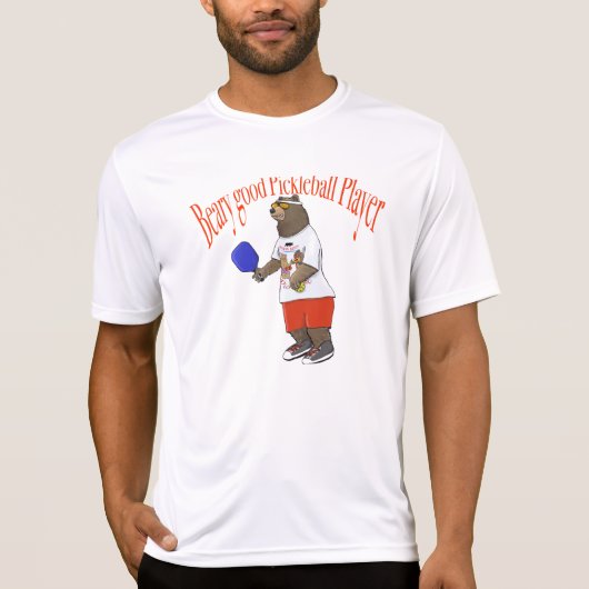 Beary Goede Pickleball Speler T-shirt (Voorkant)