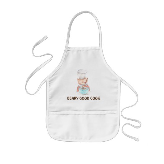 Beary Good Cook | Kute Kinder baking Kinder Schort (Voorkant)