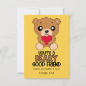 Beary Good Friend Kids Valentine Card Notitiekaartje (Voorkant)