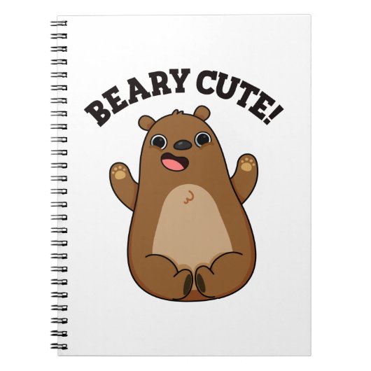 Beary Grappige Teddibeer Woordgrap Notitieboek (Voorkant)