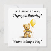 Beary Happy 1e verjaardagsfeestje, Kaart (Voorkant)