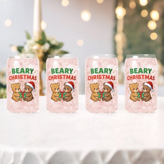 Beary kerst blikvorm glas (Insitu (Huwelijk))