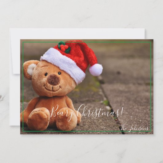 Beary kerst kaart (Voorkant)