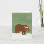 Beary kerst kaart (Voorkant)