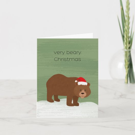Beary kerst kaart (Voorkant)