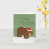 Beary kerst kaart (Gele Bloem)