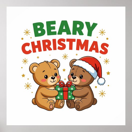 Beary kerst poster (Voorkant)