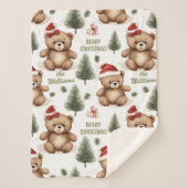 Beary kerst sherpa deken (Voorkant)