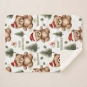 Beary kerst sherpa deken (Voorkant (horizontaal))