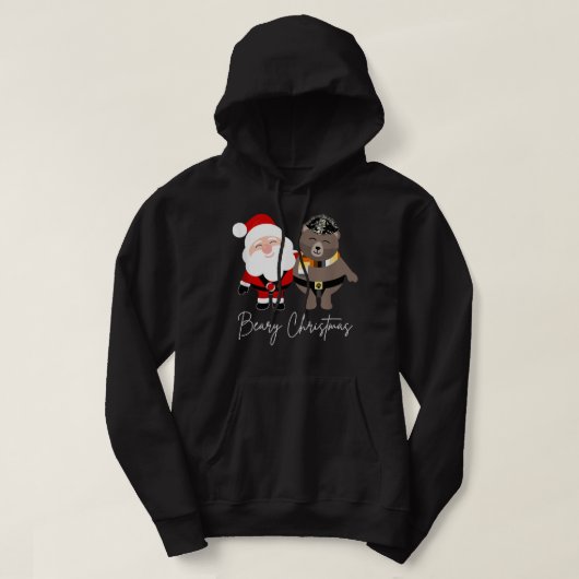 Beary Kerstcadeau Mannen Beer Hoodie (Design voorkant)