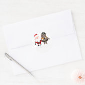 Beary Kerstcadeau Mannen Beer Ronde Sticker (Envelop)