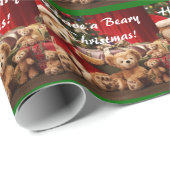 Beary kerstinpakken papier (Rol Hoek)
