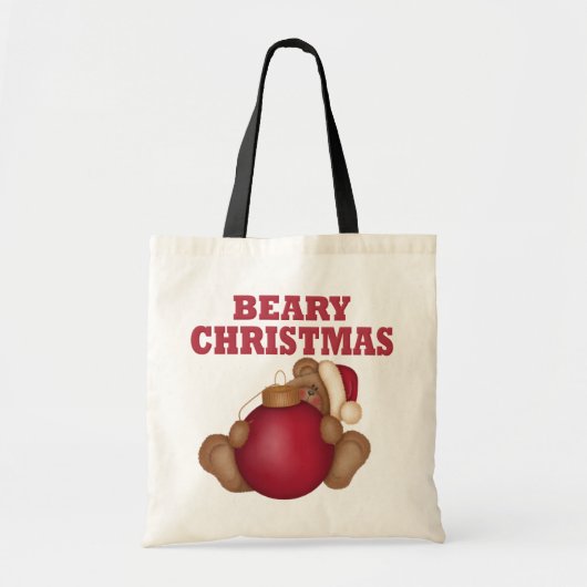 Beary Kerstmis Beer Tote Bag (Voorkant)