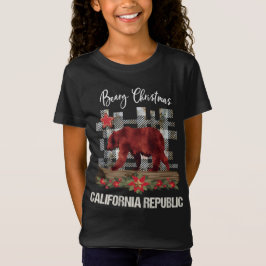 Beary Kerstmis, Californië, Kinder meisjes T-shirt