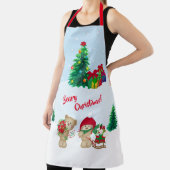 Beary Kerstmis! Cute kerst Teddy Bears Scene Schort (Insitu)