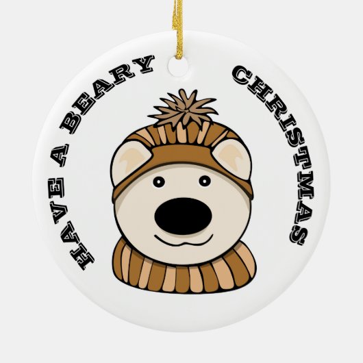 BEARY Kerstversiering Keramisch Ornament (Achterkant)