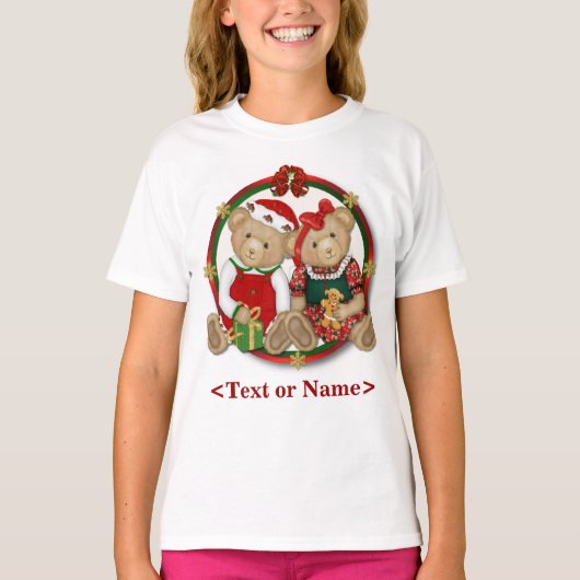 Beary Merry Christmas Circle T-shirt (Voorkant)