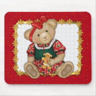 Beary Merry Christmas -Meisje Teddy Muismat