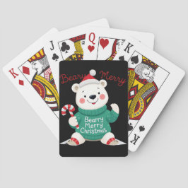 Beary Merry Christmas Polar Beer Pokerkaarten