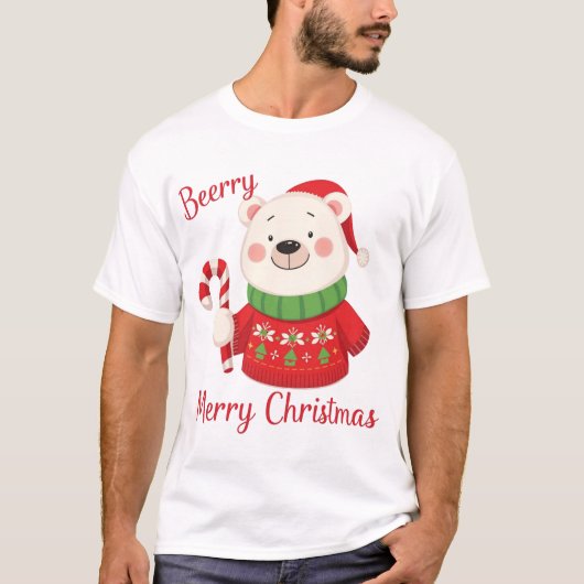 Beary Merry Christmas Polar Beer T-shirt (Voorkant)