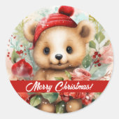Beary Merry Christmas Sticker (Voorkant)