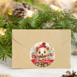 Beary Merry Christmas Sticker<br><div class="desc">Breng een beetje vakantie juichen waar je ook gaat met de Beary Merry Christmas Sticker! · Gedrukt op hoogwaardig, zuurvrij papier voor langdurig gebruik · Levendig full-colour, full-bleed bedrukken dat poppen · Krasbestendig voorkant, gemakkelijke schil-en-stick achterkant · Beschikbaar in matte of glanzende afwerking om uw stijl aan te passen ·...</div>