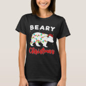 Beary Merry Christmas voor Beer liefhebbers Funny  T-shirt (Voorkant)