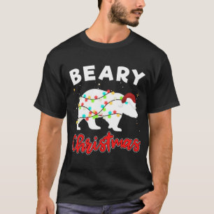 Beary Merry Christmas voor Beer liefhebbers Funny  T-shirt