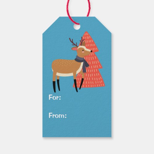 Beary Merry kerst Cadeaulabel (Achterkant)