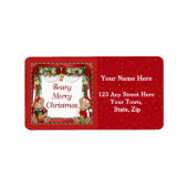 Beary Merry kerst Etiket (Voorkant)