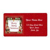 Beary Merry kerst Etiket (Voorkant)