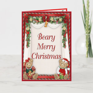Beary Merry kerst Feestdagen Kaart