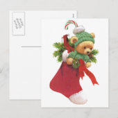 Beary Merry kerst Feestdagenkaart (Voorkant / Achterkant)