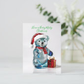 Beary Merry kerst Feestdagenkaart (Staand voorkant)