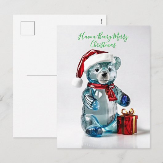 Beary Merry kerst Feestdagenkaart (Voorkant / Achterkant)