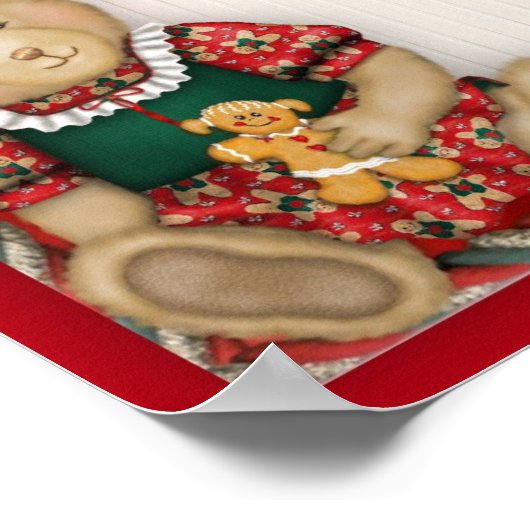 Beary Merry kerst Poster (Hoek)