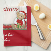 Beary Merry kerst Theedoek (Quarter Fold)