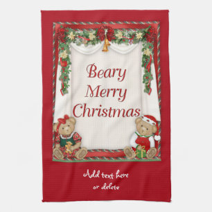 Beary Merry kerst Theedoek