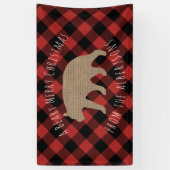 Beary Merry-kerstbanner Spandoek (Verticaal)