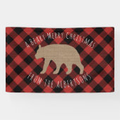 Beary Merry-kerstbanner Spandoek (Horizontaal)